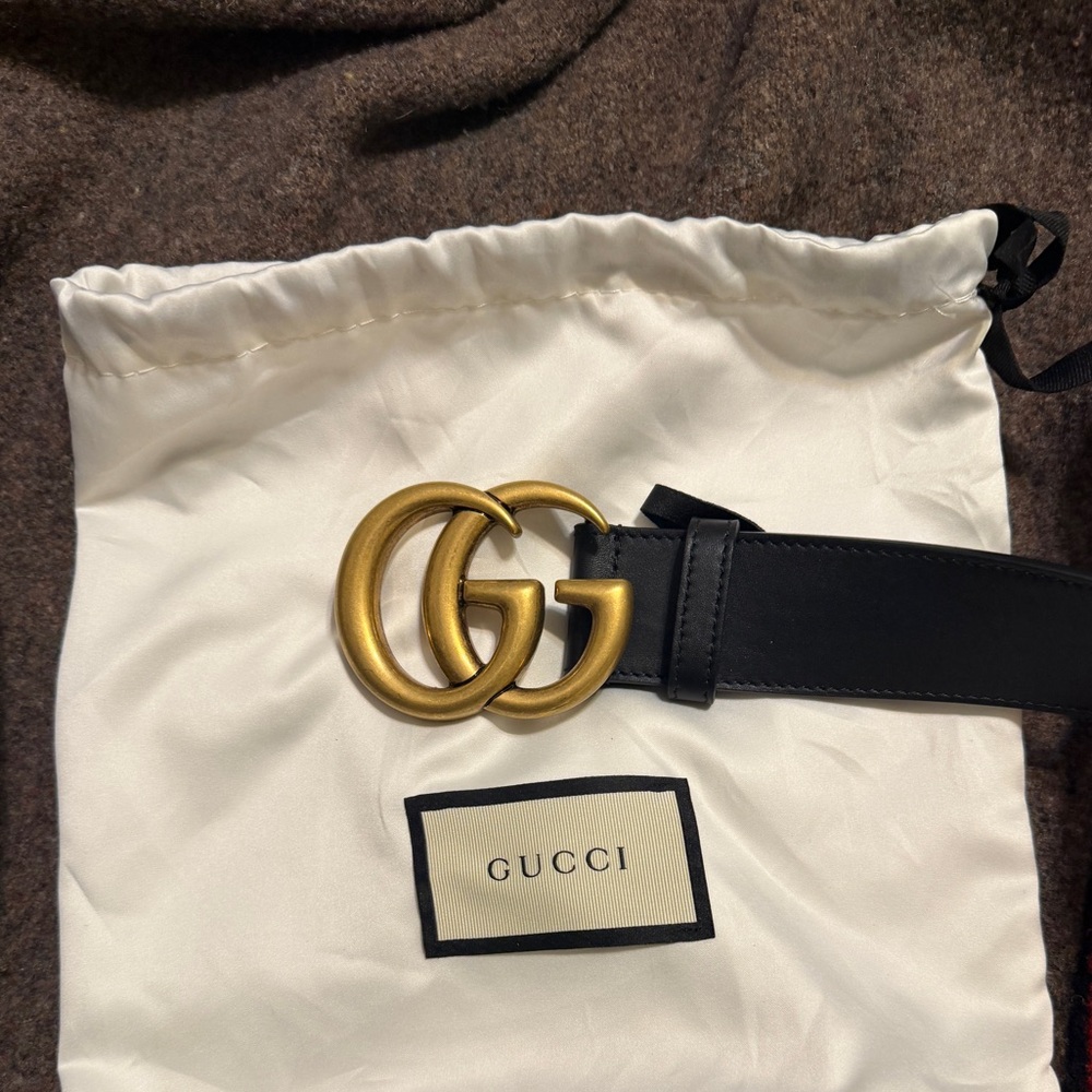 Gucci Black Leather Belt